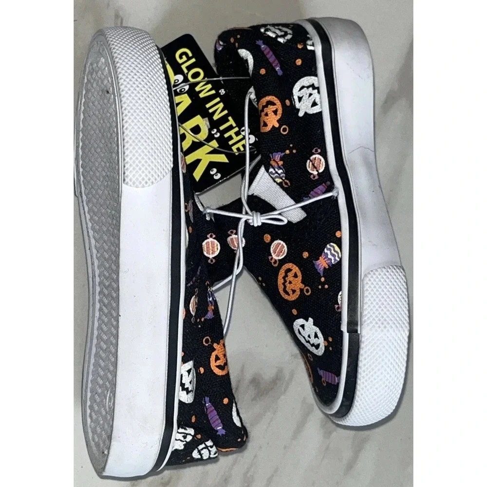 Tommy‎ Bahama Toddler 5 Slip-On Shoes Pumpkins Candy Halloween Glow in the Dark